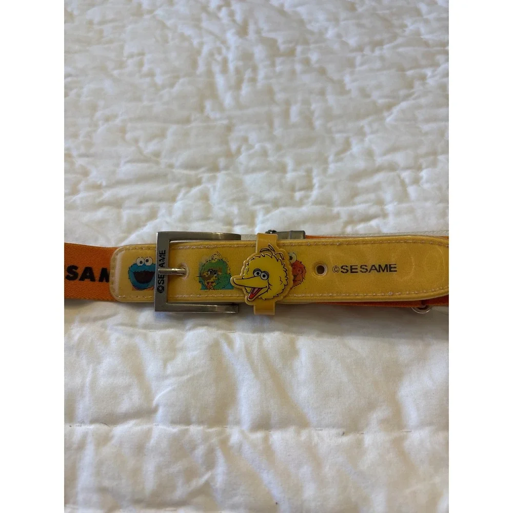 Sesame Street Character Belt Kids Elastic Elmo Big Bird Cookie Monster